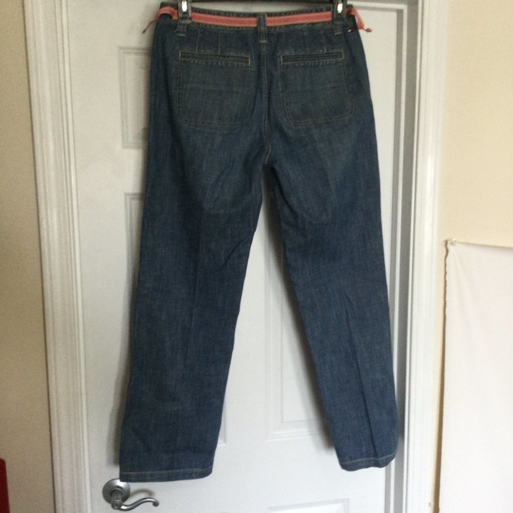 Tommy Hilfiger Size 8S Wide Legged Blue Jeans GUC - Picture 2 of 4